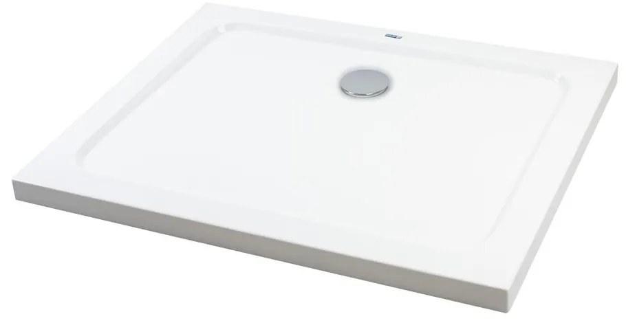 Coria 80x100x5 cm tăviță de duș pătrată, dreptunghiulară, acrilică, cu sifon inclus