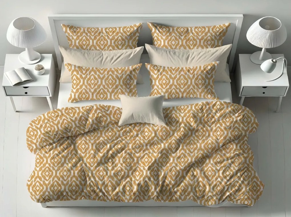 Lenjerie de pat din bumbac Renforce VENZORA mustar Dimensiune lenjerie de pat: 70 x 90 cm | 140 x 200 cm