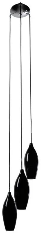 Lustra cu 3 pendule design modern CHAMPAGNE black MD2101A-3BL