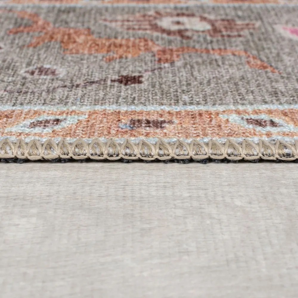 Covor verde deschis lavabil 115x170 cm Una Floral – Flair Rugs