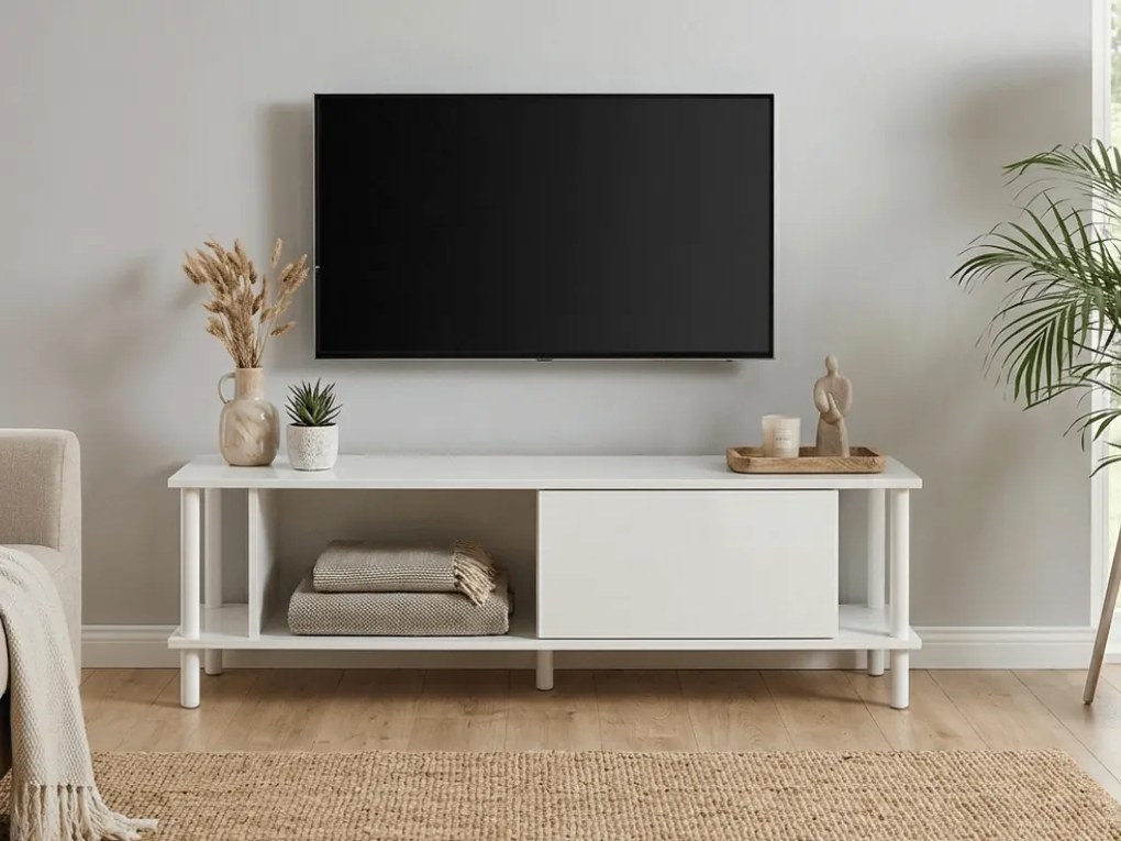 OFERTA Comoda TV PARIS 150 cm, alb II. calitate