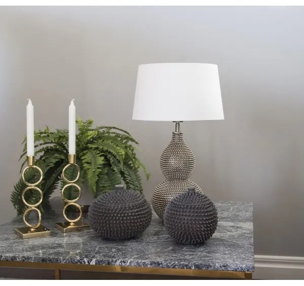 ByRydens 4001840-6508 - Lampă de masă LOFTY 1xE27/5W/230V alb/argintiu