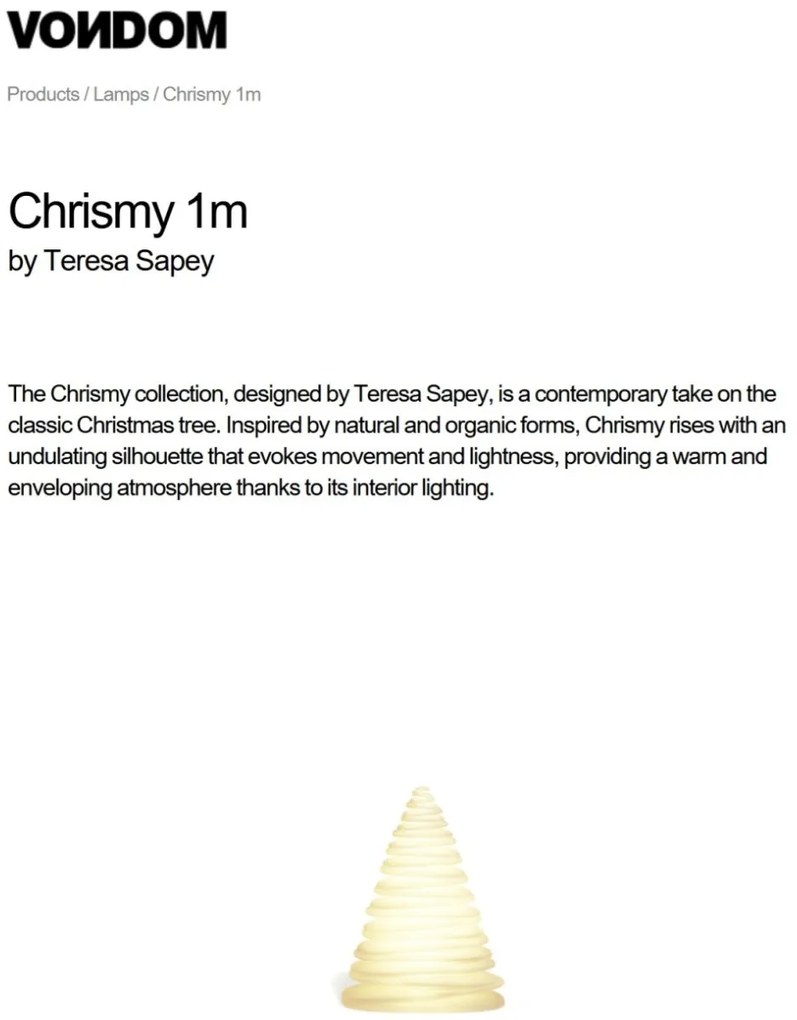 Brad Decorativ CHRISMY 1m ILUMINAT LED, 49073W Vondom