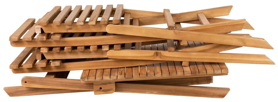 Set balcon Cuenca, 2 scaune 1 masă, tec, natural