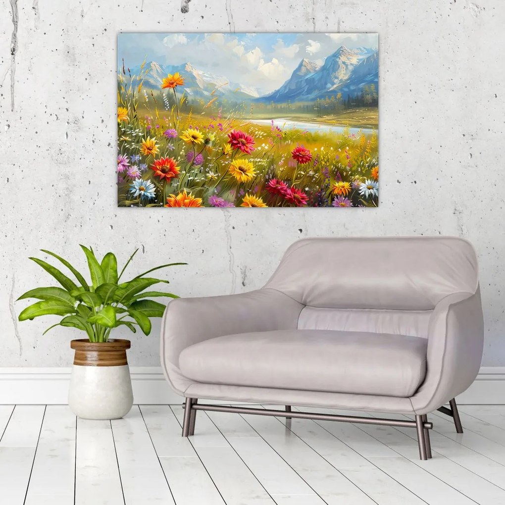 Tablou - Peisaj pictat (90x60 cm)