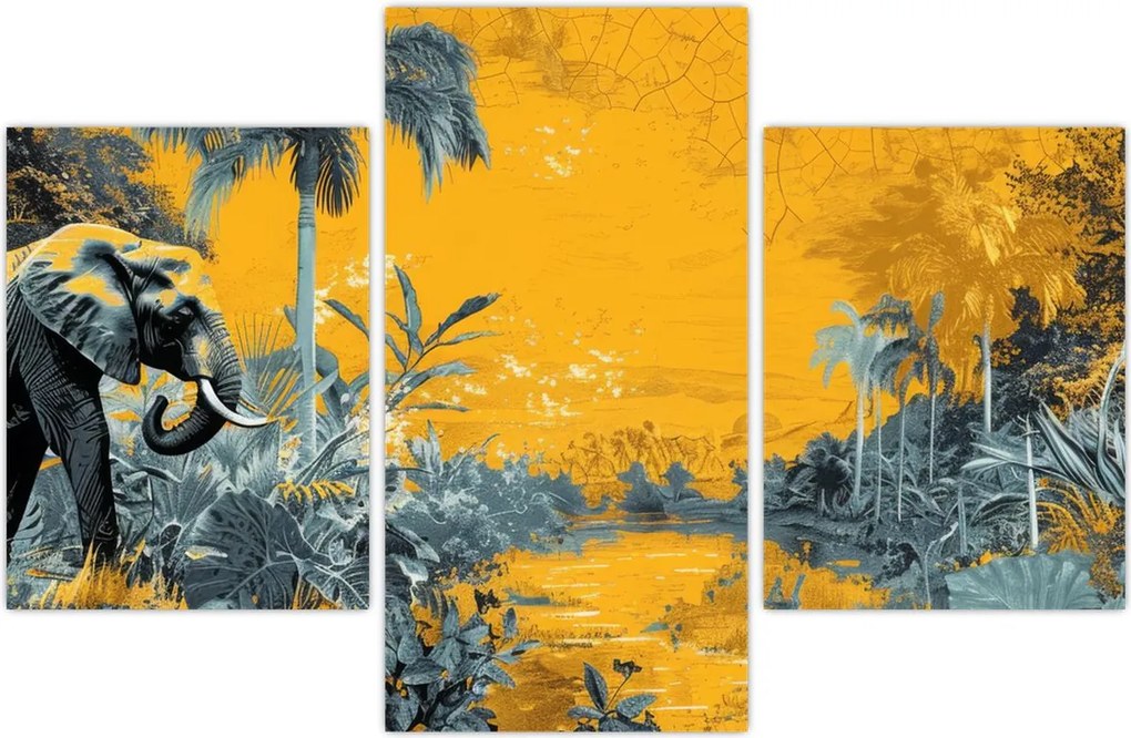Tablou - Elefant în natură (90x60 cm)