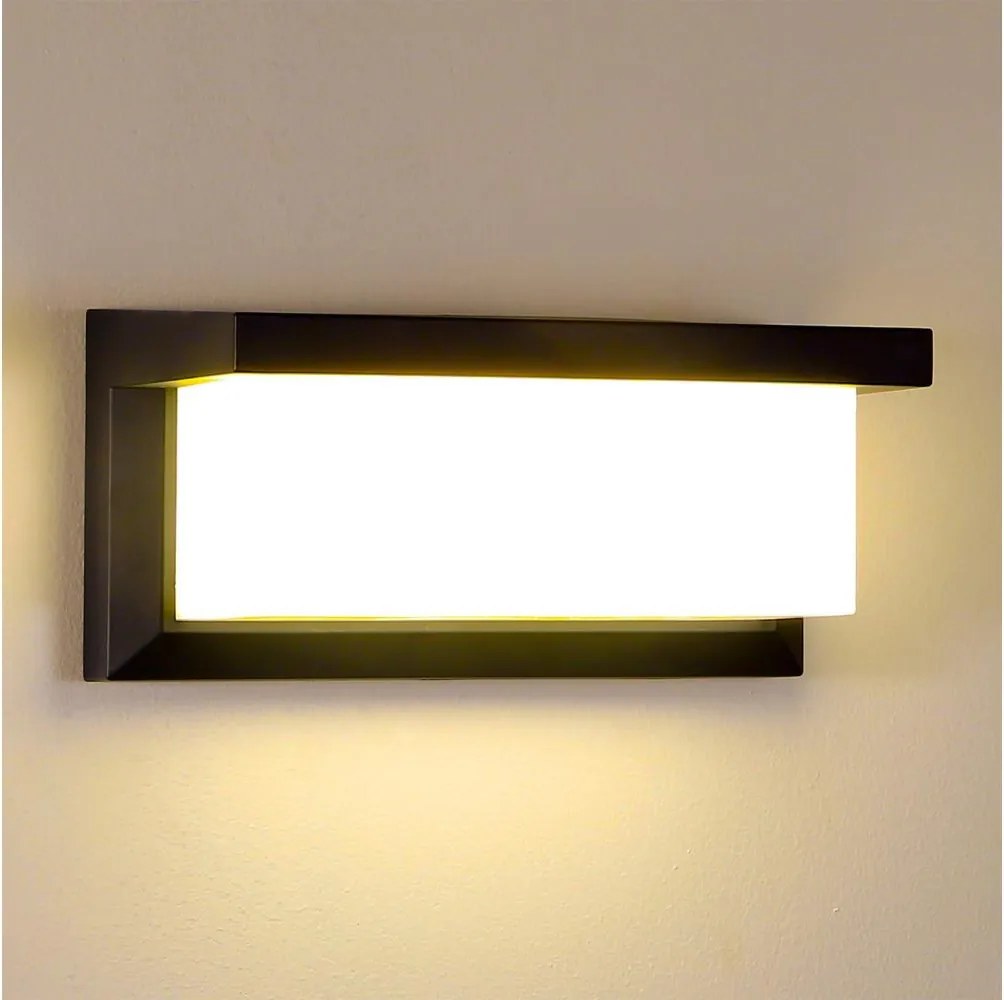 Brilagi - Aplica de exterior LED RGBW BRICKY, 1xE27/15W/230V, negru, IP54