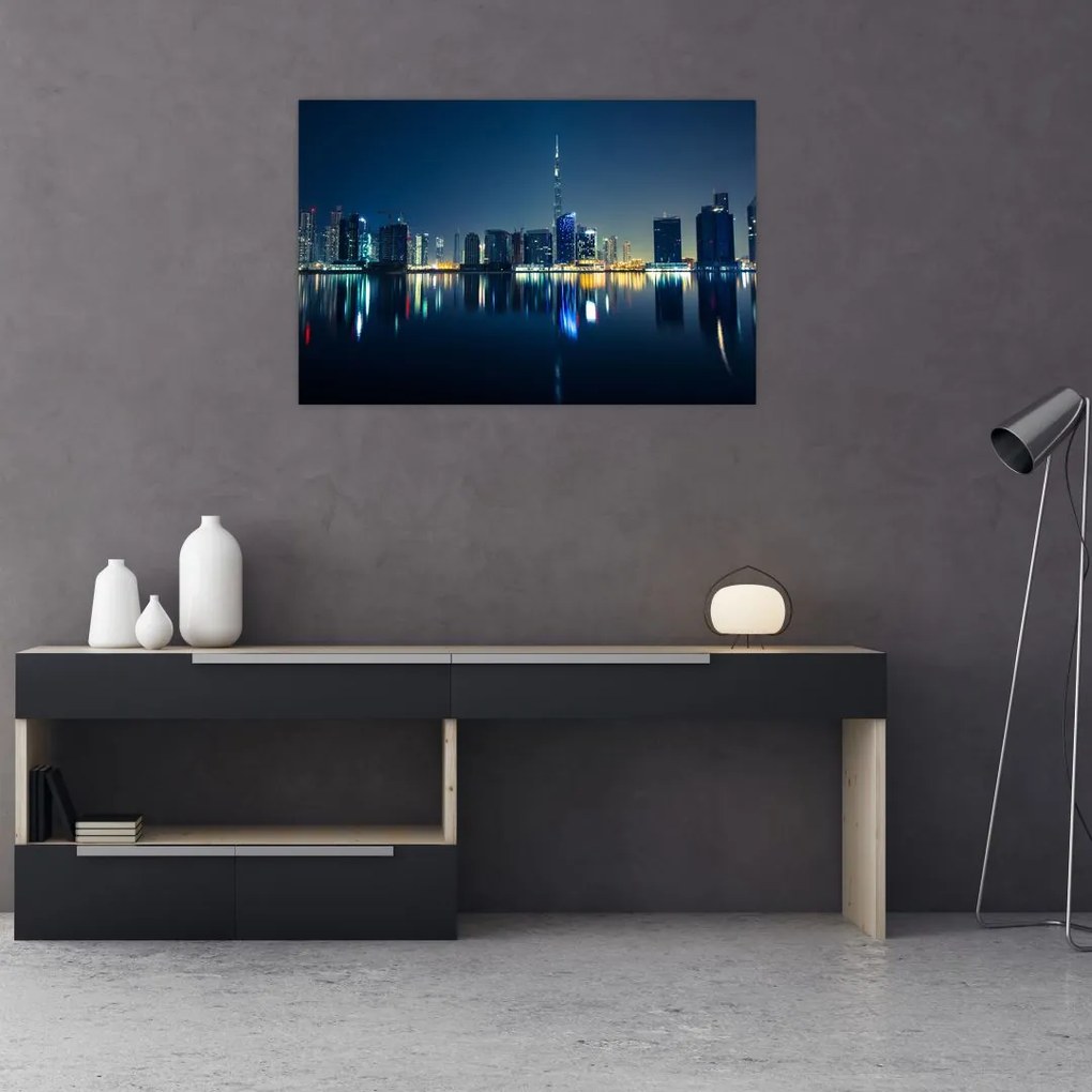 Tablou cu orașul nocturn (90x60 cm)