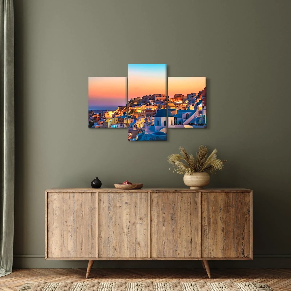 Tablou - Santorini în amurg (90x60 cm)