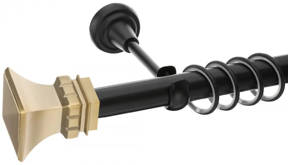 Galerie simpla Verona black gold 25mm (Alege marime: 200 cm)