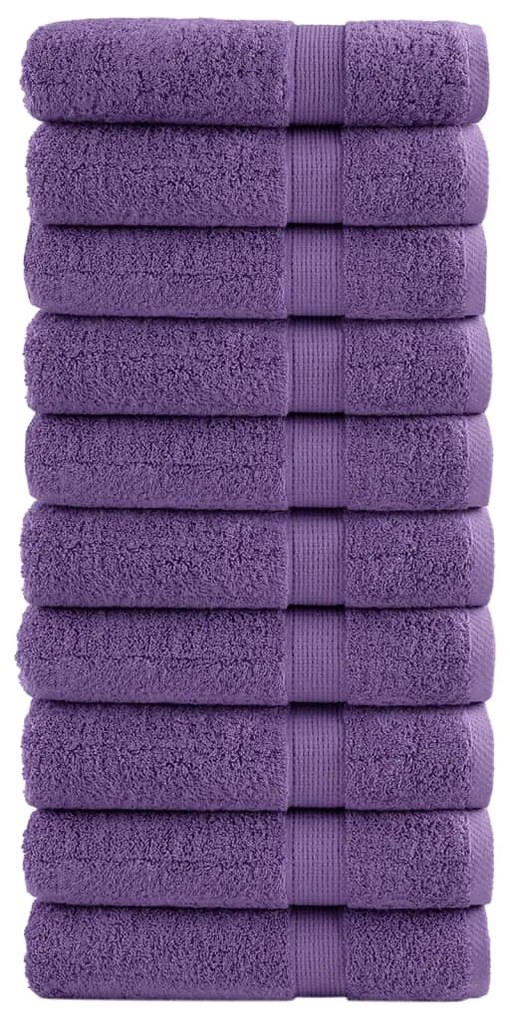 vidaXL Prosoape de duș premium SOLUND 10 buc. violet 70x140 cm 600 gsm