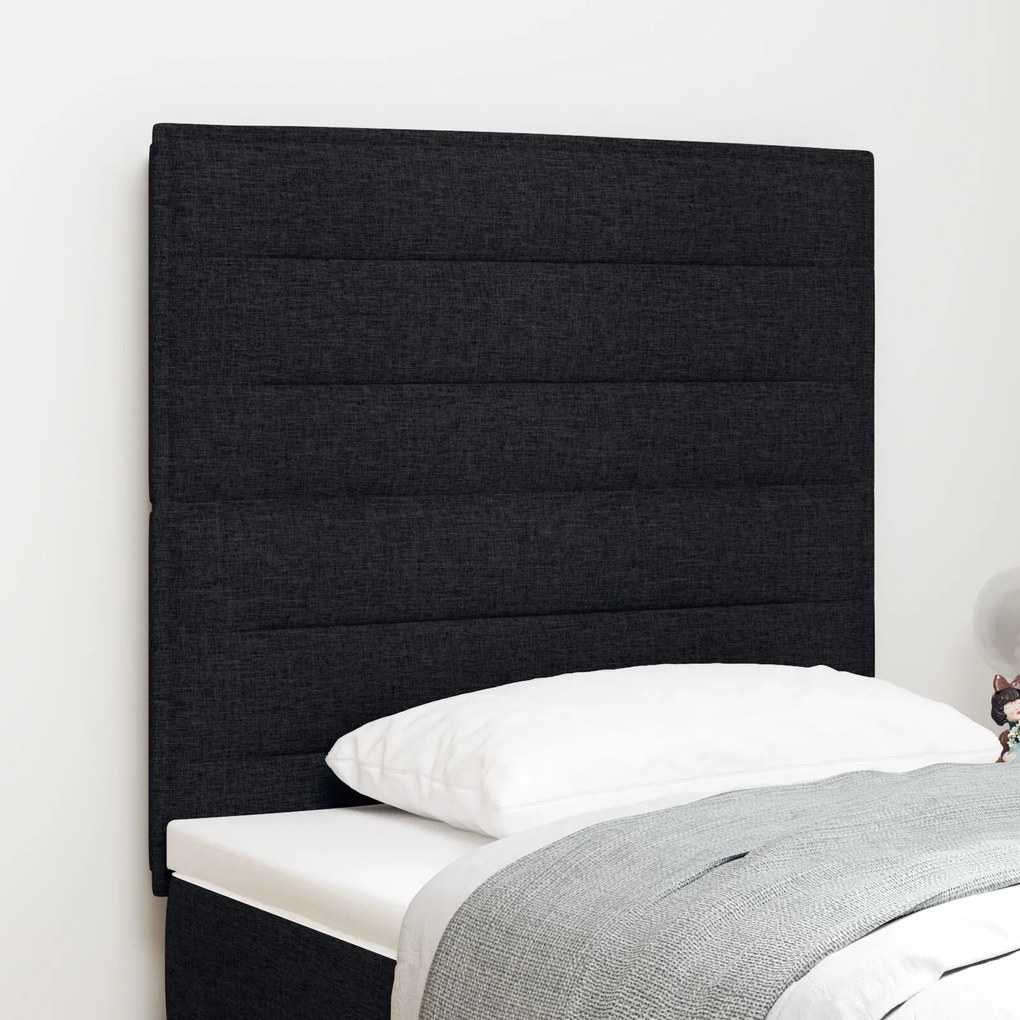 vidaXL Tăblii cu Design Lines Negru 80 cm Material Textil