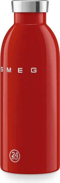 Sticlă termică SMEG Clima 50's Style WBF01RD, 500 ml, închidere ermetică, cu pereți dubli, oțel inoxidabil 18/8, roșu
