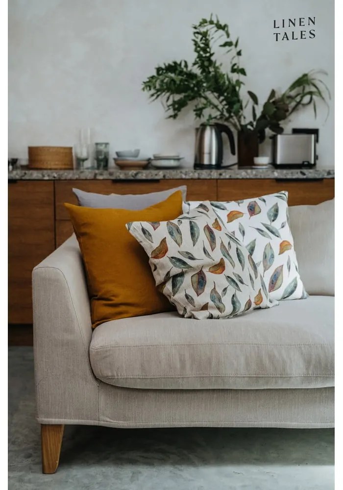 Față de pernă din in 50x50 cm Golden Fall – Linen Tales