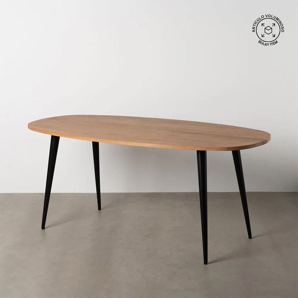 Masă de dining din lemn de mango 90x180 cm Mahón – Ixia