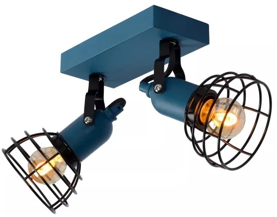 Spot Lucide 08927/02/35 POLA 2xE27/60W/230V albastru
