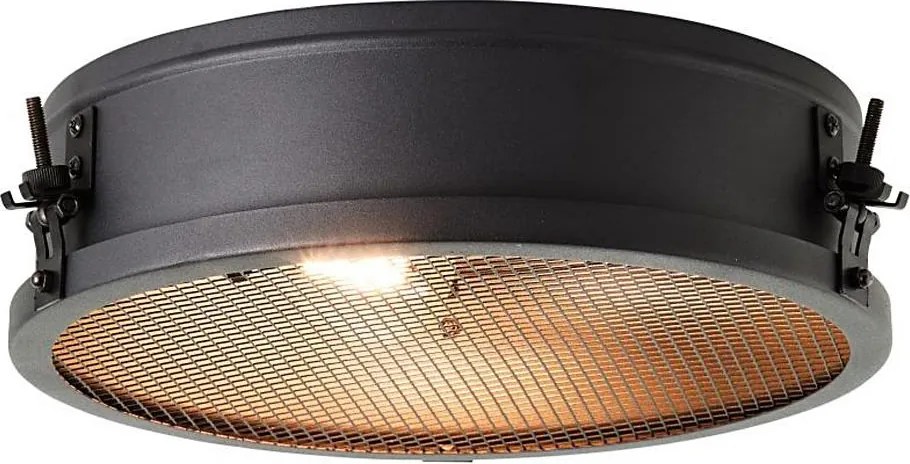 Brilliant - Plafonieră ZOIS 2xE27/28W/230V diam. 34 cm negru