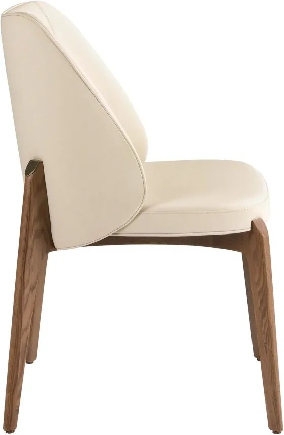 Scaun Lux tapitat cu piele sintetica Cream