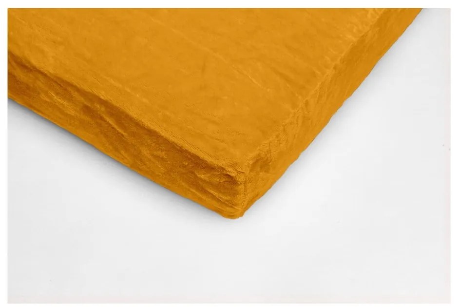 Cearșaf din micromicropluș My House, 180 x 200 cm, galben miere