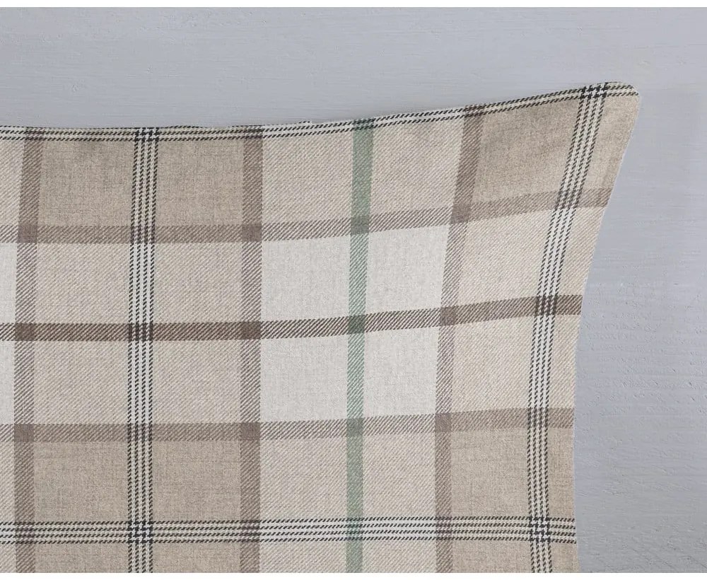 Lenjerie de pat maro deschis din flanelă pentru pat de o persoană/extinsă 140x220 cm Bernardus – Good Morning