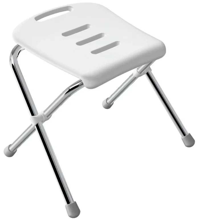 Spirella Scaun de duș pliabil SITZ, alb, 47 cm