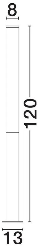 Stalp LED iluminat exterior modern IP54 TUBE H-120cm
