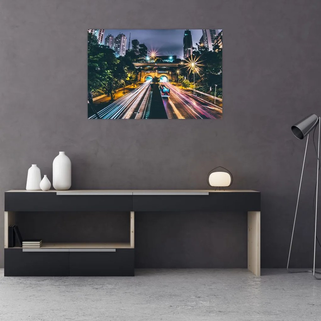 Tablou - Oraș de noapte (90x60 cm)
