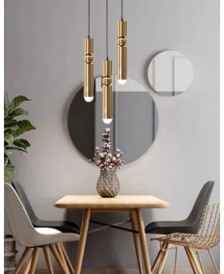 Lustra led pendul, Lalo3, Gold