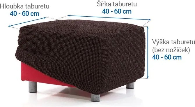 Nueva Textura Huse care se întind foarte bine NIAGARA ciocolatei taburet (40 - 60 cm)