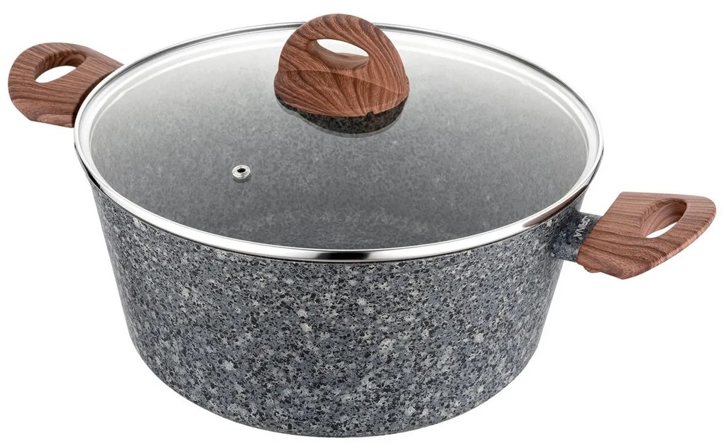 Oală cu capac Florina Master MG,  28 cm, 6,1 l, gri, diam. 28 cm