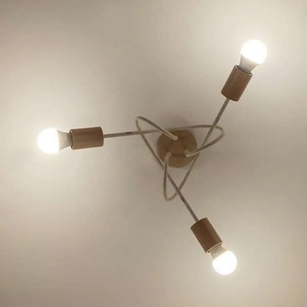 Lustră aplicată OXFORD, 3xE27/15W/230V, pin/crem