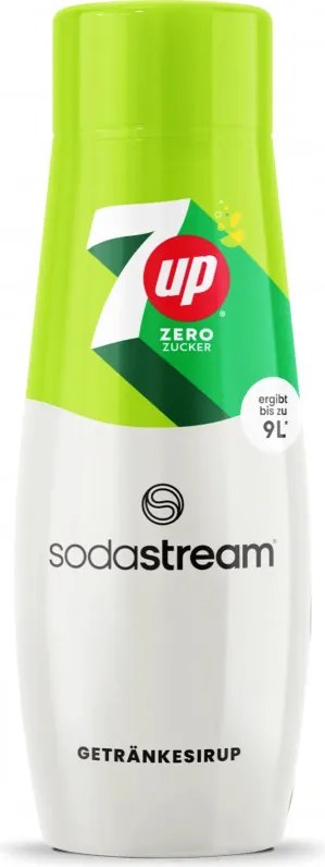 Sirop concentrat SodaStream 7 Up Diet, 440 ml, până la 9 l, fără alergeni și OMG, alb/verde