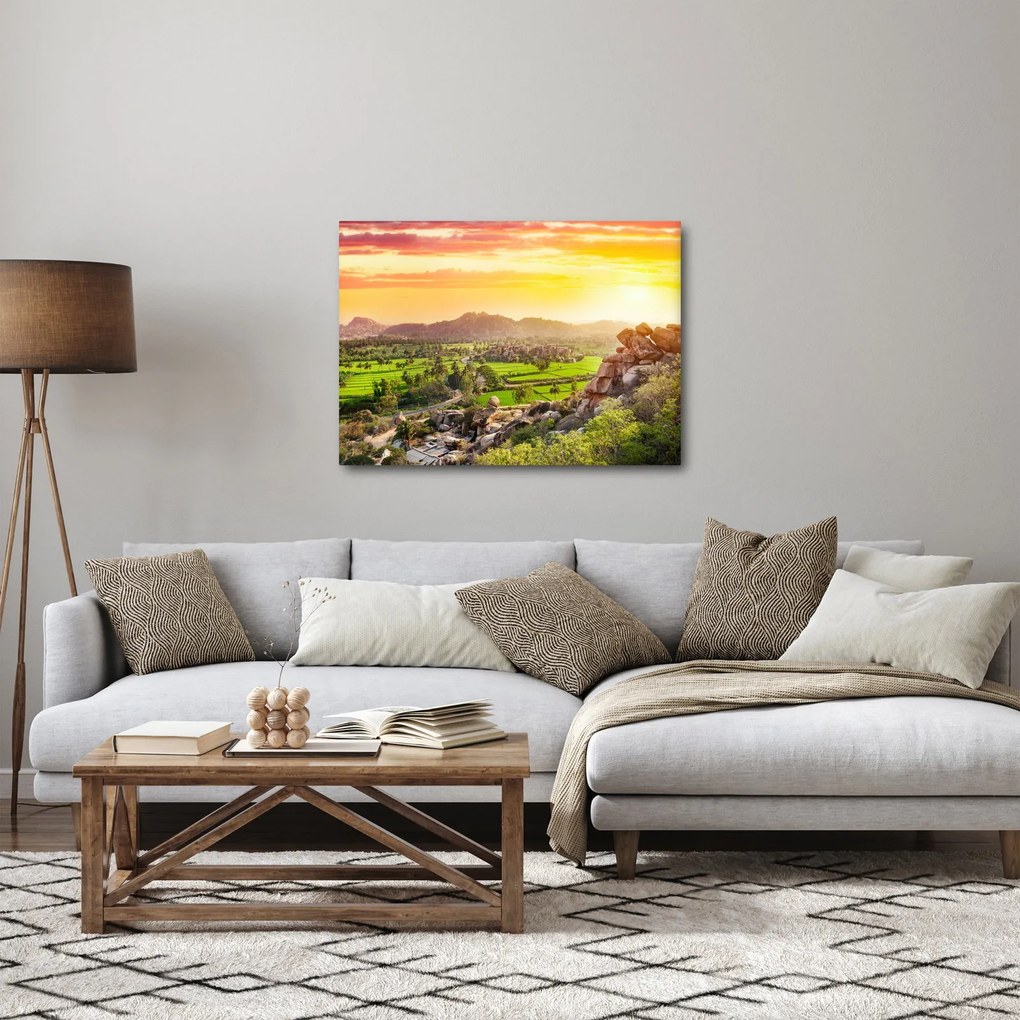 Tablou cu valea Hampi în India (70x50 cm)