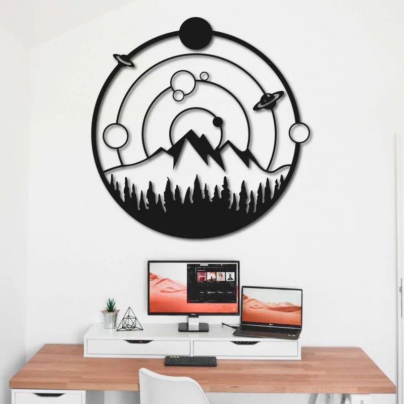 SENTOP | Pictură murală originală a unei planete în spațiu - SILENY