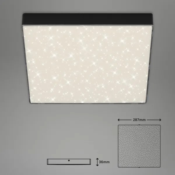 Plafonieră LED Briloner 7078-415 STAR SKY LED/21W/230V 28x28 cm negru