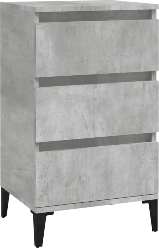 vidaXL Noptieră, gri beton, 40x35x70 cm, lemn prelucrat