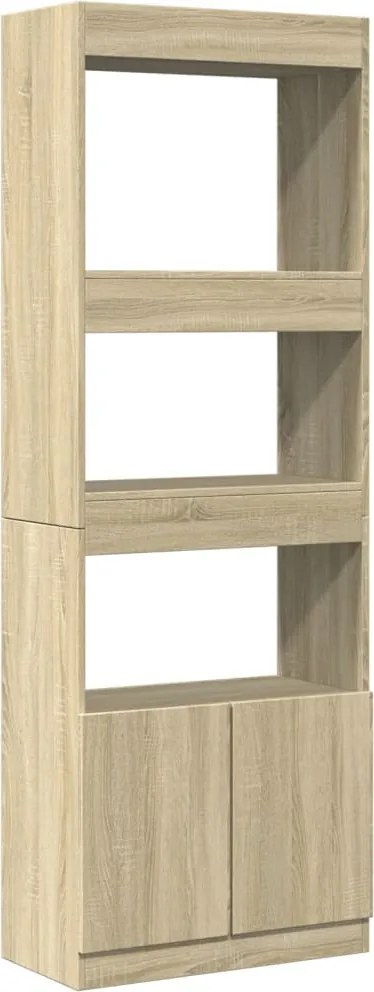 vidaXL Dulap înalt, stejar sonoma, 63x33x180 cm, lemn prelucrat