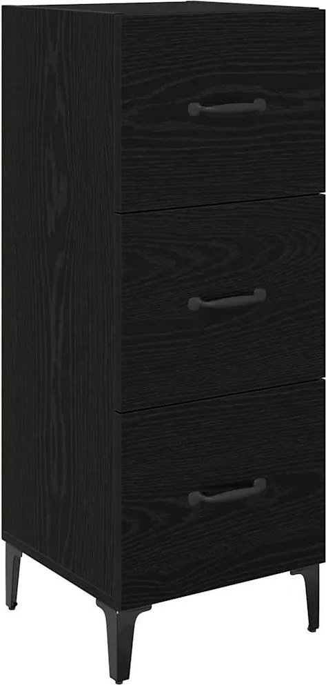 vidaXL Bufet cu sertar Stejar Negru 34,5 x 34 x 90 cm Lemn compozit