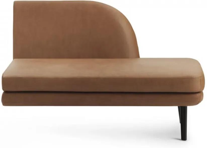 Canapea modulara maro din piele si aluminiu 115 cm Sum Right Normann Copenhagen