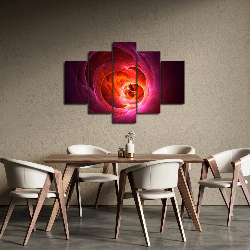 Tabloul modern cu abstracțiune roz (150x105 cm)