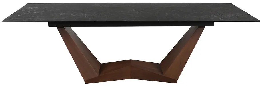 Masa de bucaterie Bonucci, neagra/nuc