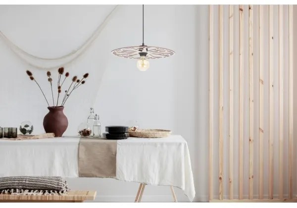 Lustră pe cablu FALCO 1xE27/60W/230V d. 40 cm bej