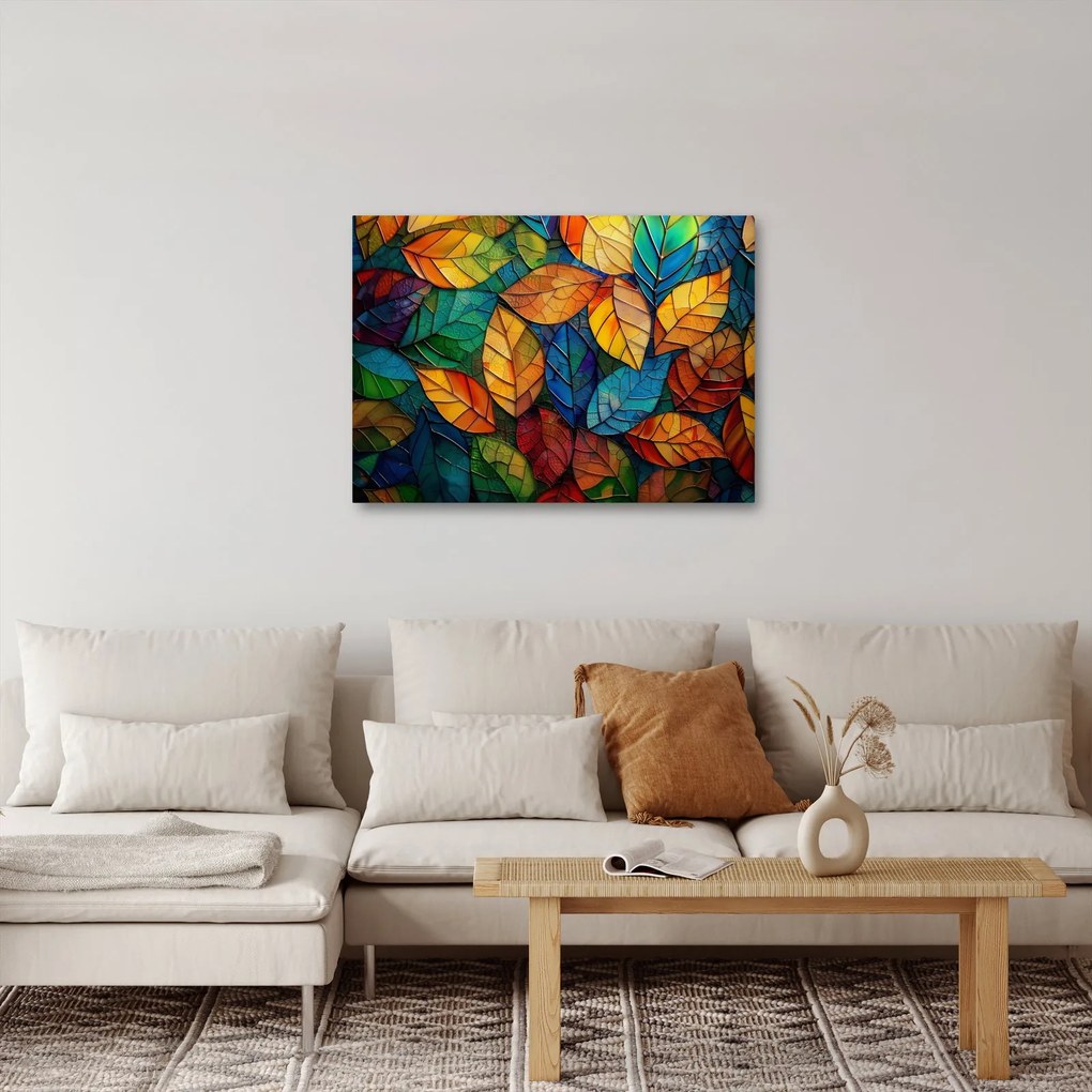 Tablou - Mozaic din frunze (70x50 cm)