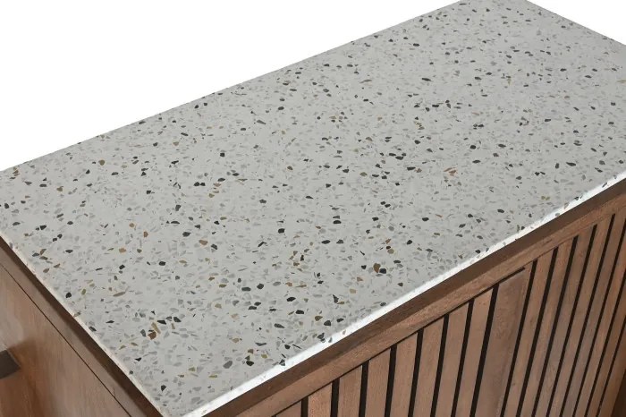 Bufet inalt, natur, din lemn de acacia si blat din terrazo, Brione