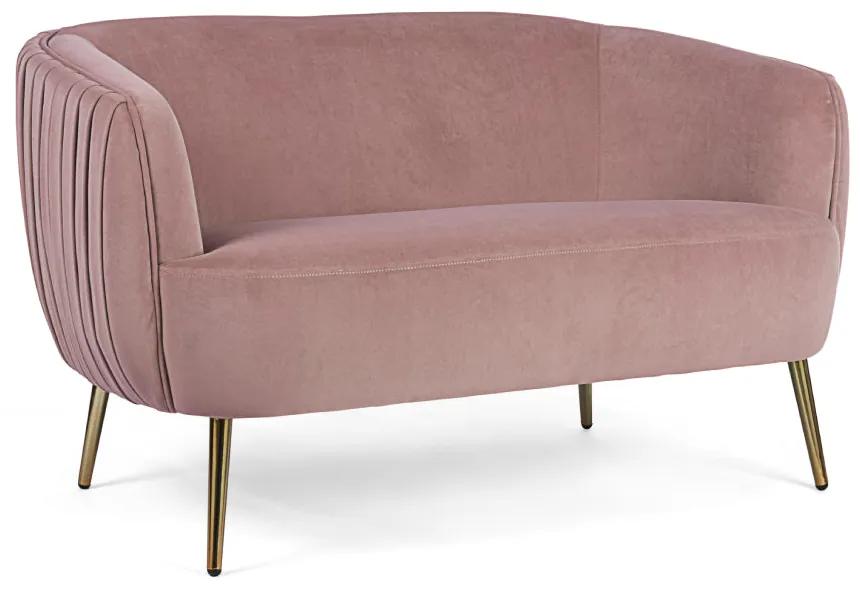 Canapea din catifea roz Linsay