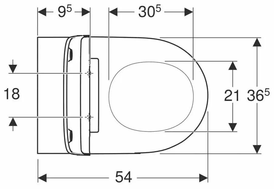 Set vas wc suspendat Geberit One TurboFlush, capac softclose, alb GEC500.199.21.1 -