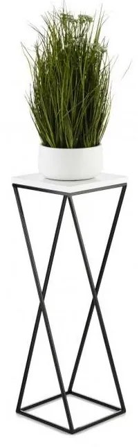 Suport pentru flori LOFT 70x24 cm negru/alb
