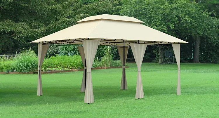 Cort de petrecere bej intr-un stil elegant potrivit unei nunți 3m x 4m