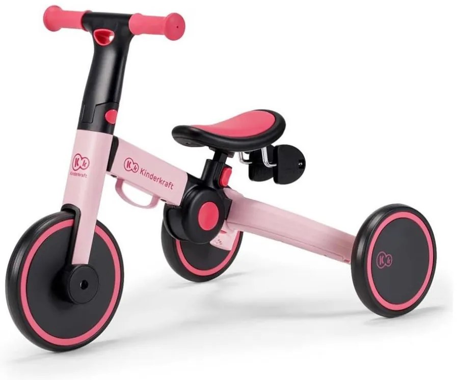 KINDERKRAFT - Bicicletă 3în1 4TRIKE pentru copii, roz