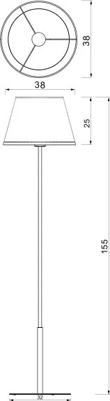 Lampă de podea ARDEN 1xE27/15W/230V bej